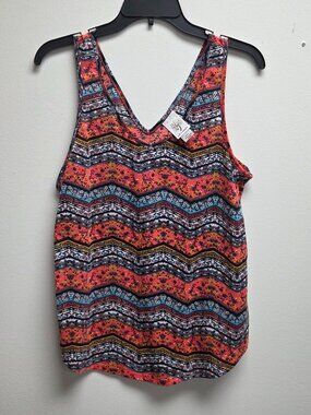 Large colorful Self Esteem women's tank top